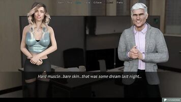The Office Wife - Playthrough #5 New outfit, blowjob in basement room - JSdeacon